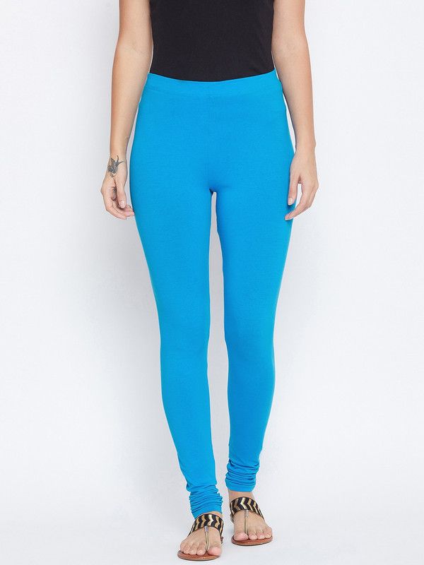 Ds Fashion Churidar Ethnic Wear Legging  (Light Blue, Solid)