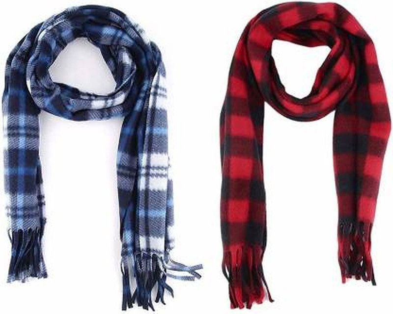 PENNYCREEK Checkered Men Muffler  (Pack of 2)