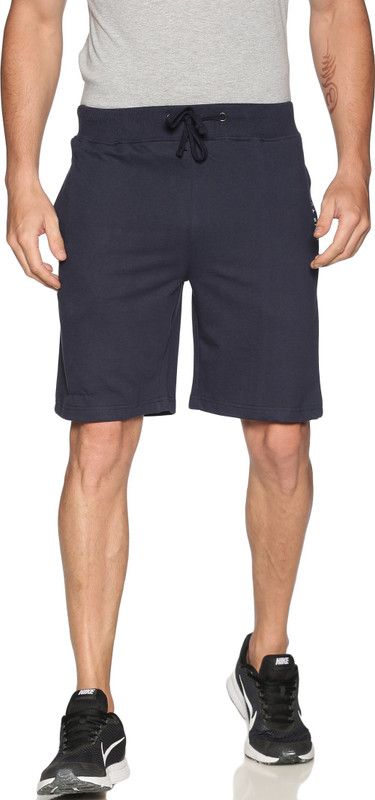 Solid Men Blue Regular Shorts