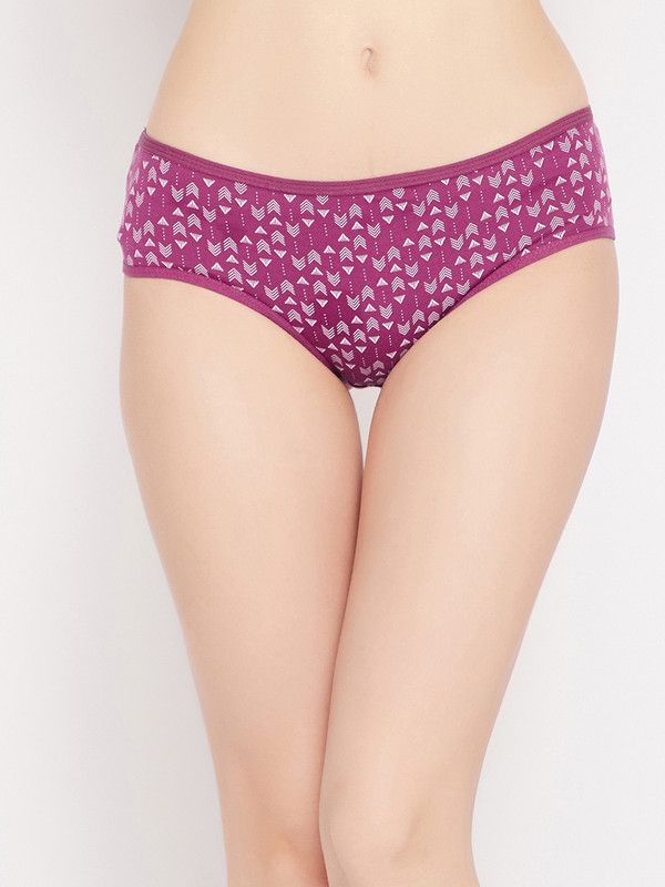 Women Hipster Pink, White Panty