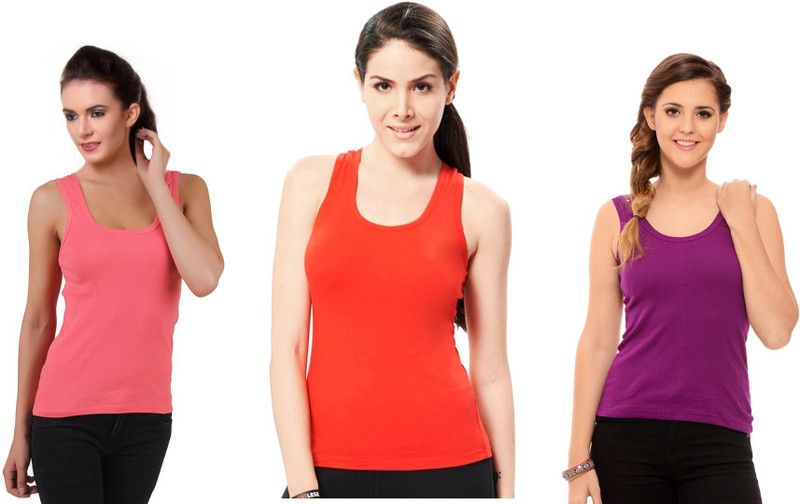 Women Purple, Red, Orange Tank Top/Vest