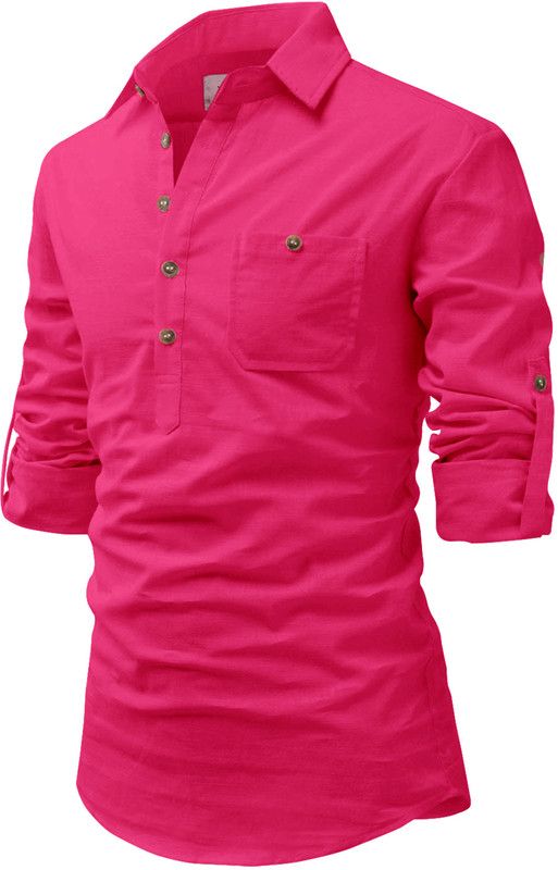 Men Solid Pure Cotton Straight Kurta  (Multicolor)