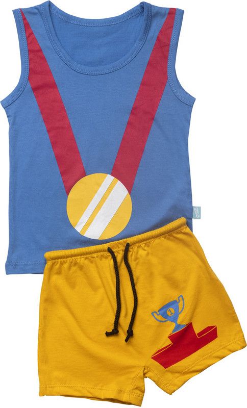 Boys Casual Vest Vest, Shorts  (Multicolor)