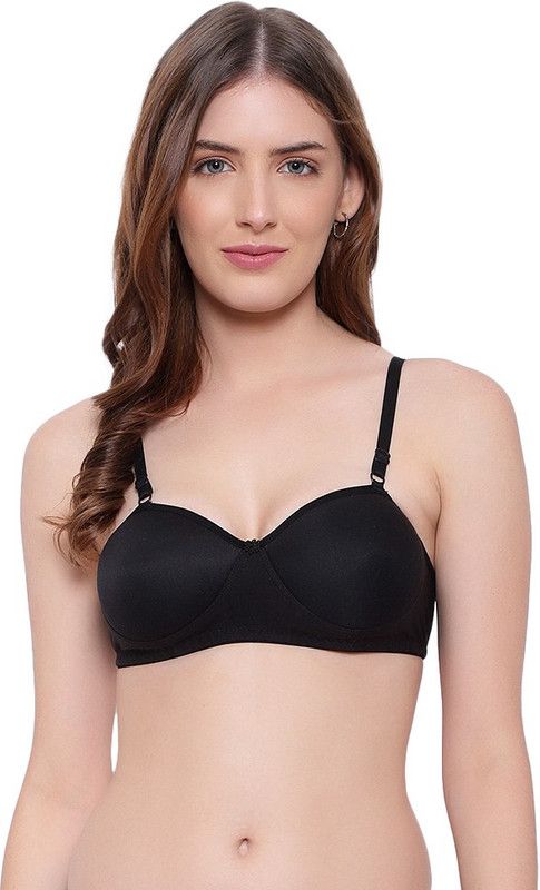 Pack of 3 Women T-Shirt Lightly Padded Bra  (Black)