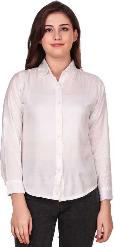 Women Solid Casual Beige Shirt
