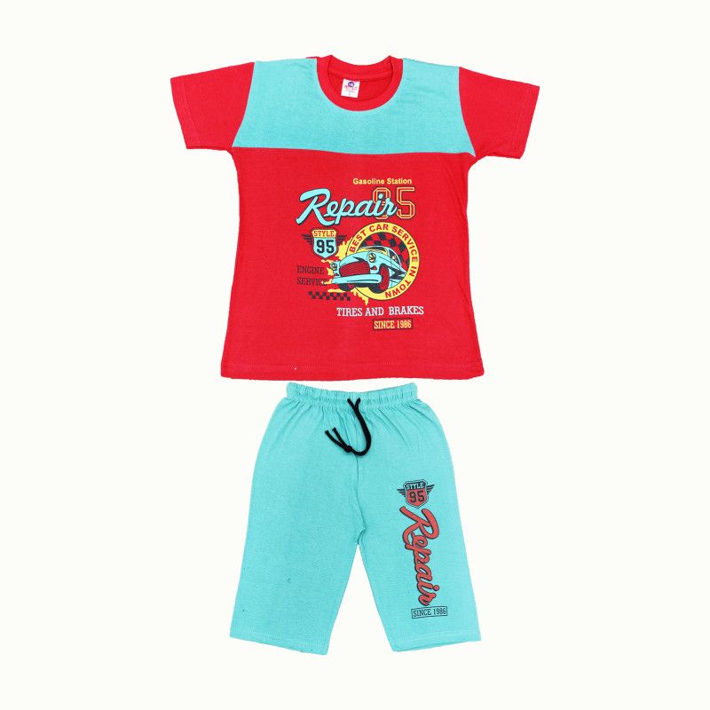 CRAZYON Boys & Girls Casual T-shirt Shorts  (Multicolor)