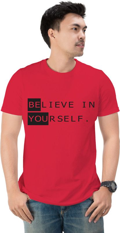 Printed Men Red T-Shirt