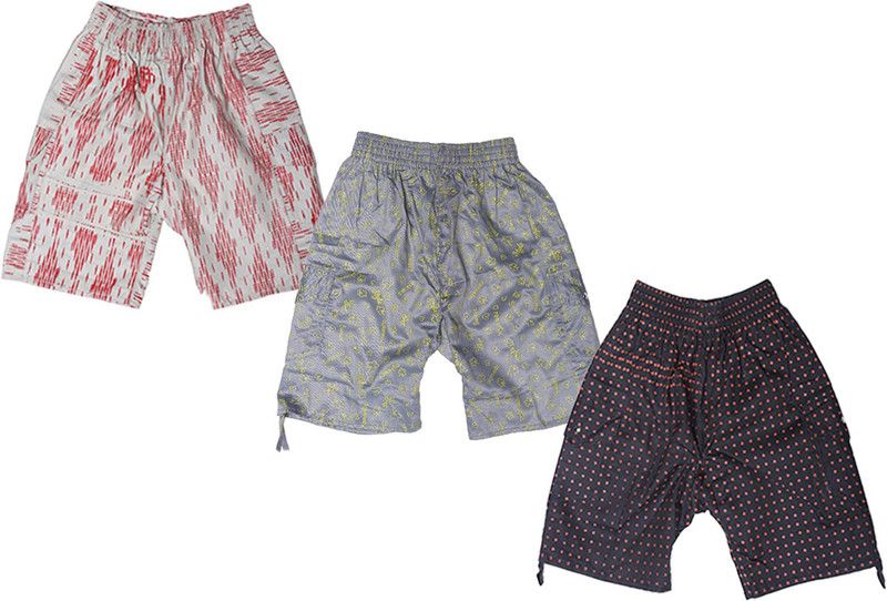 Short For Baby Boys & Baby Girls Casual Printed, Polka Print Denim  (Multicolor, Pack of 3)