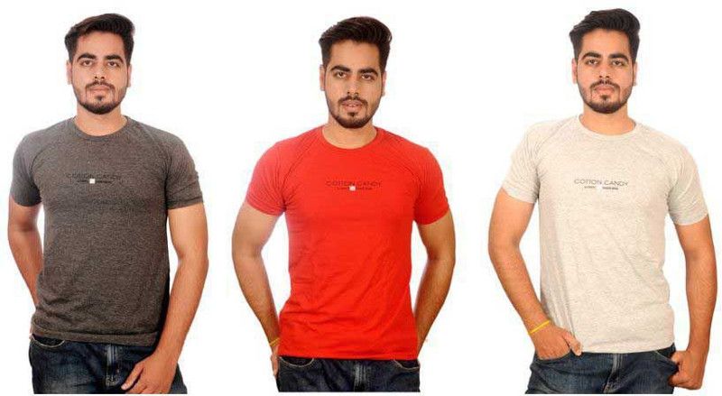 Pack of 3 Men Cartoon Round Neck Viscose Rayon Multicolor T-Shirt