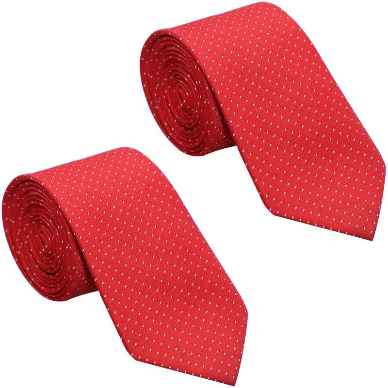 FASHIONBRO Polka Print Tie  (Pack of 2)