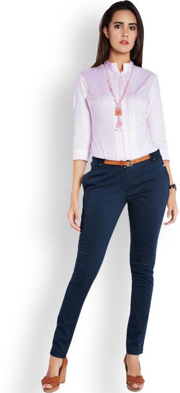Formal Regular Sleeves Printed Women Red Top