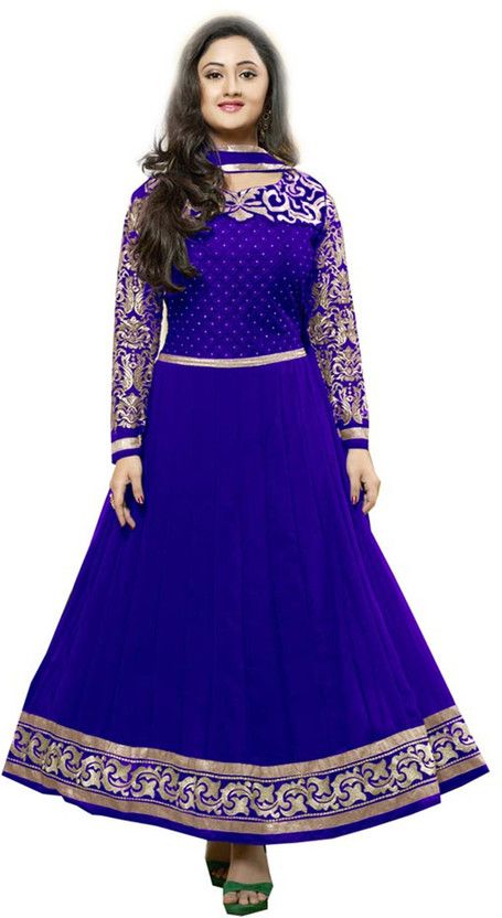 Semi Stitched Georgette Salwar Suit Material Self Design