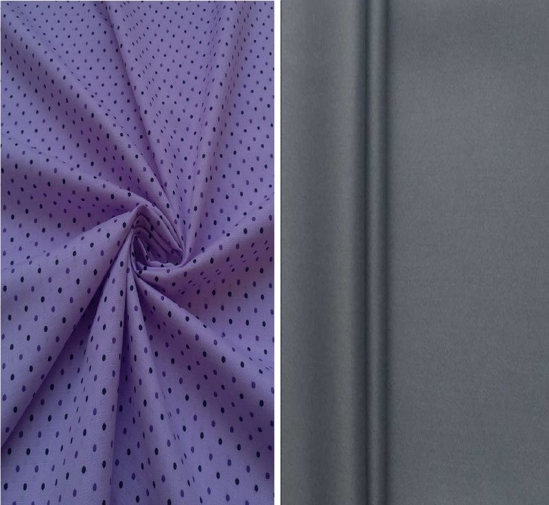 Unstitched Cotton Blend Shirt & Trouser Fabric Polka Print