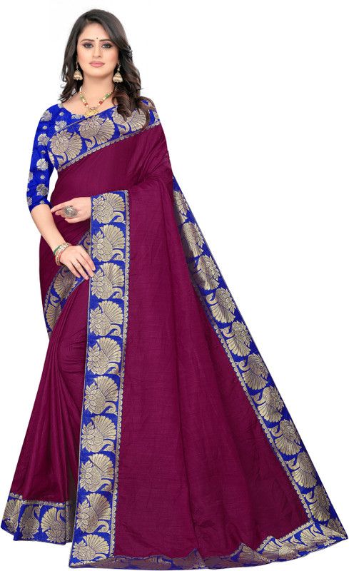 Solid/Plain Daily Wear Pure Silk Saree  (Multicolor)