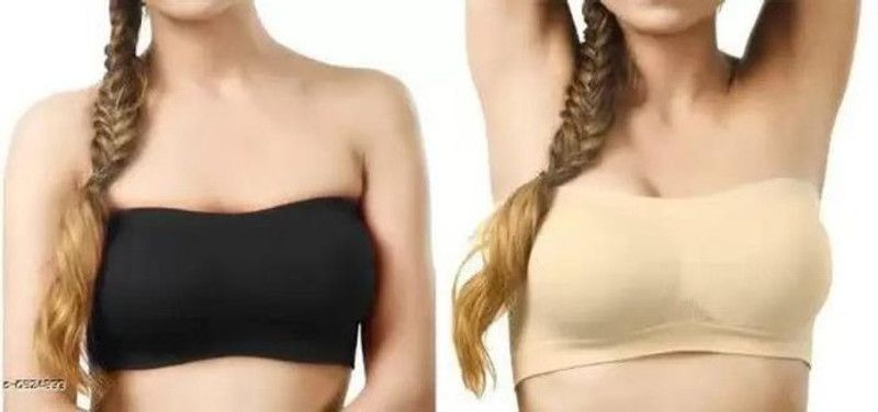 Pack of 2 Women Everyday Non Padded Bra  (Black, Beige)