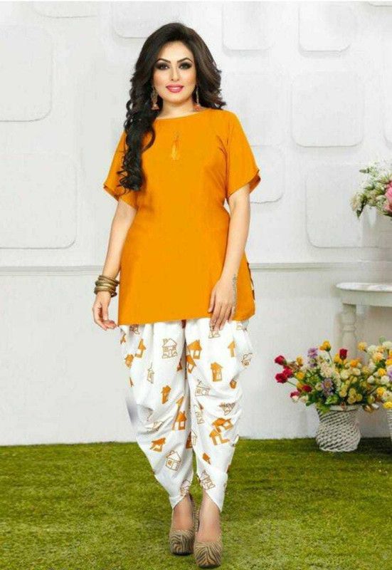Women Cotton Rayon Dhoti & Kurta Set