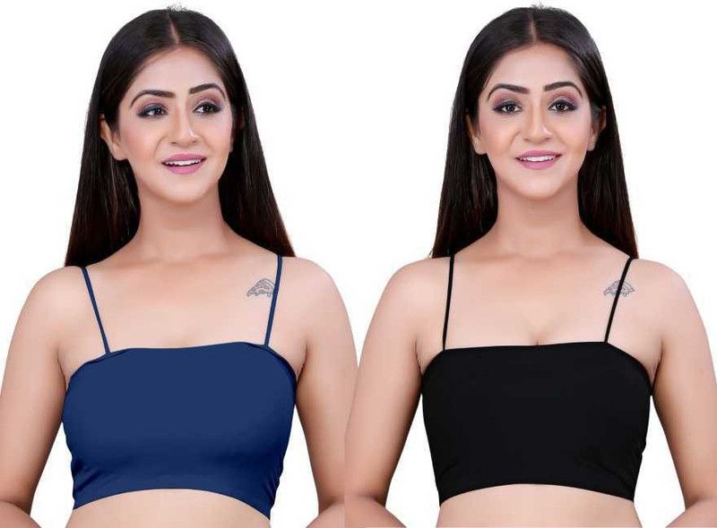 Pack of 2 Women Push-up Lightly Padded Bra  (Black, Blue)
