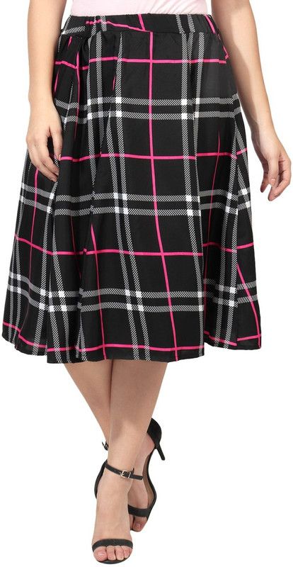 Women Checkered Regular Multicolor Skirt