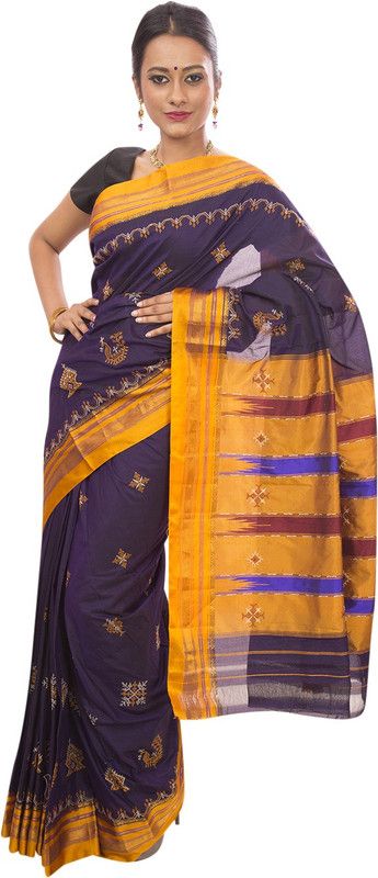 Embroidered, Woven Ilkal Handloom Silk Blend, Cotton Blend Saree  (Multicolor)