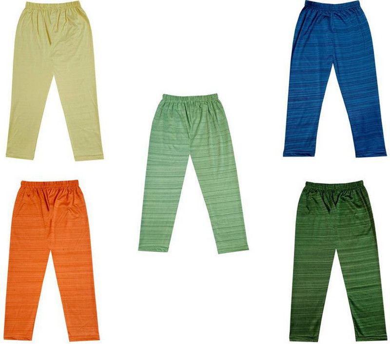 Capri For Girls Casual Solid Polyester  (Multicolor Pack of 5)