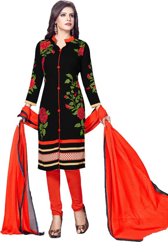 Unstitched Polycotton Kurta Fabric Printed