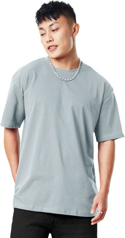 TSS Originals Men Solid Polo Neck Pure Cotton Grey T-Shirt