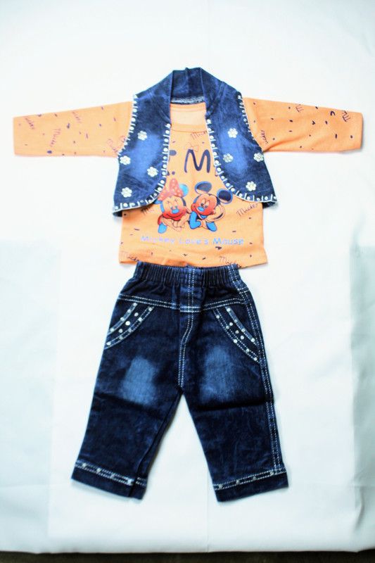 Baby Girls Casual Top Jeans  (Green)
