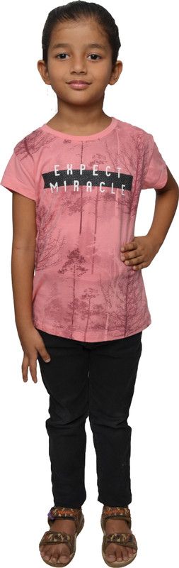 Girls Acrylic Blend Top  (Pink, Pack of 1)