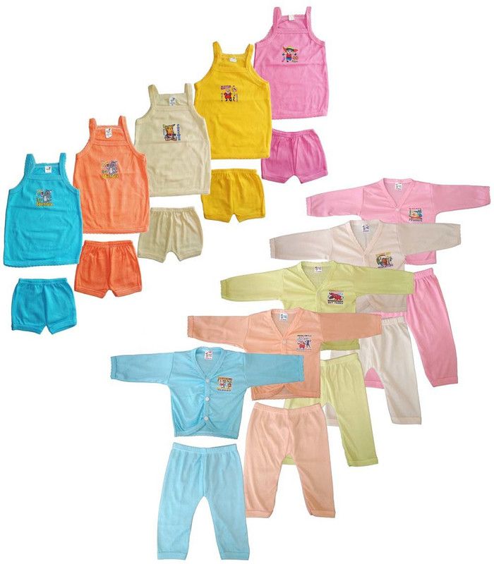 Baby Boys & Baby Girls Casual Top Pant  (Multicolor)