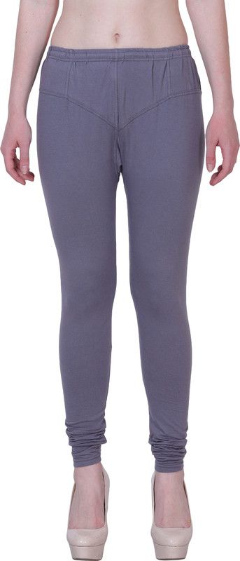 KLOVZKIN Churidar Length Western Wear Legging  (Grey, Solid)