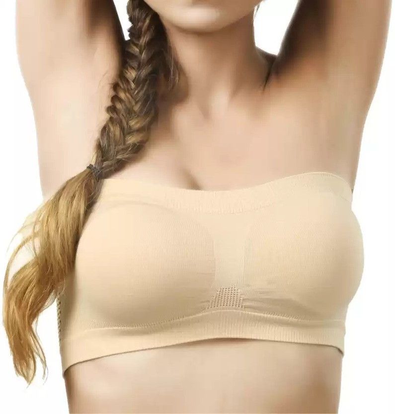 Girls Full Coverage Non Padded Bra  (Beige)