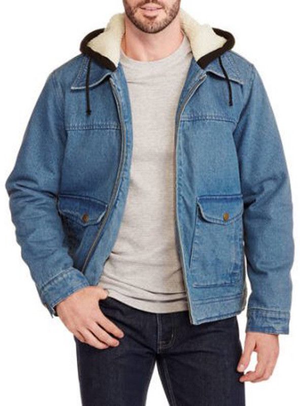 Men Solid Denim Casual Jacket