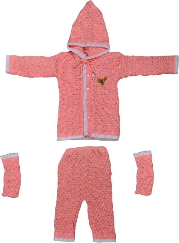 Baby Boys & Baby Girls Casual Sweatshirt Pyjama, Bootie  (Beige)