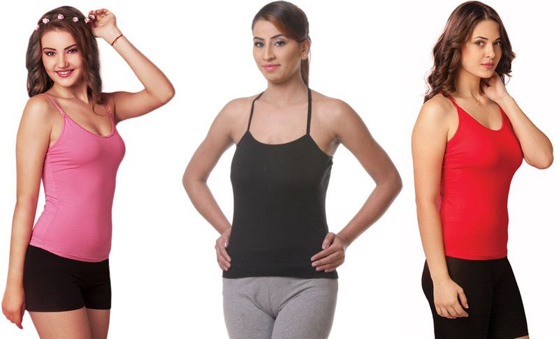 Women Red, Pink, Black Camisole