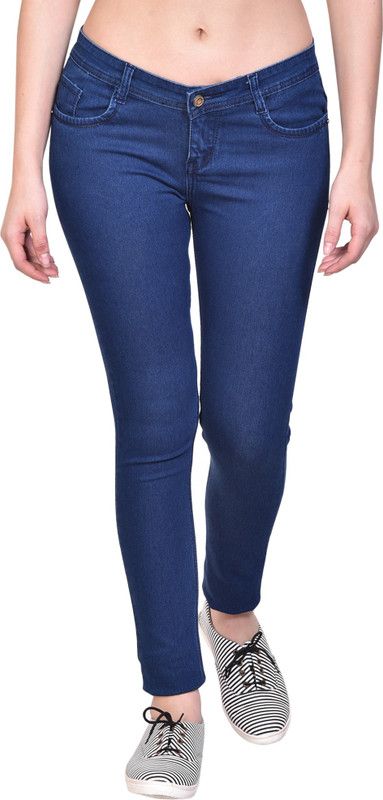 Women Regular Low Rise Dark Blue Jeans