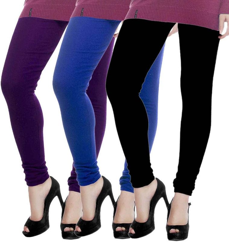 tbz Ankle Length Ethnic Wear Legging  (Purple, Solid)
