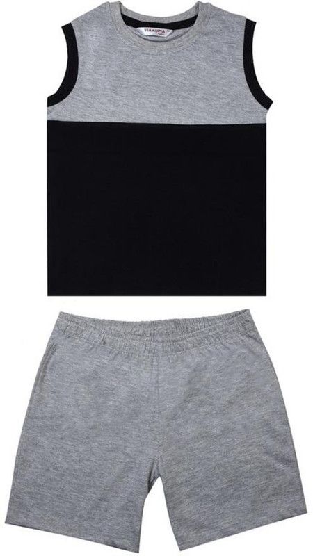 Viakupia Boys Casual T-shirt Shorts  (Multicolor)