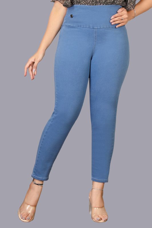 muchmoreindia Light Blue Jegging  (Solid)