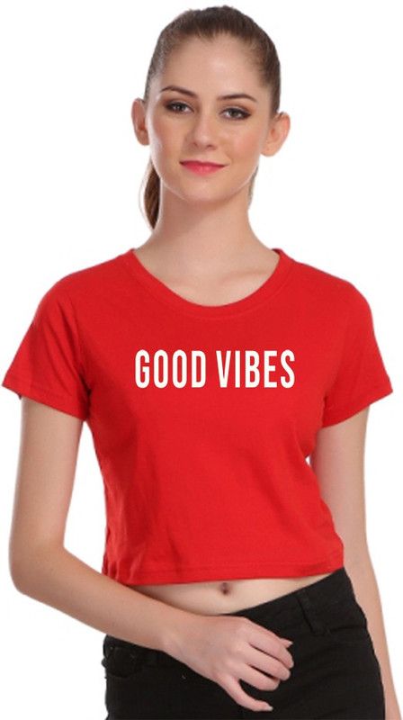 Casual Cape Sleeves Printed Women Red Top