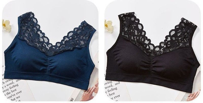 Pack of 4 Women Everyday Lightly Padded Bra  (Black, Blue)