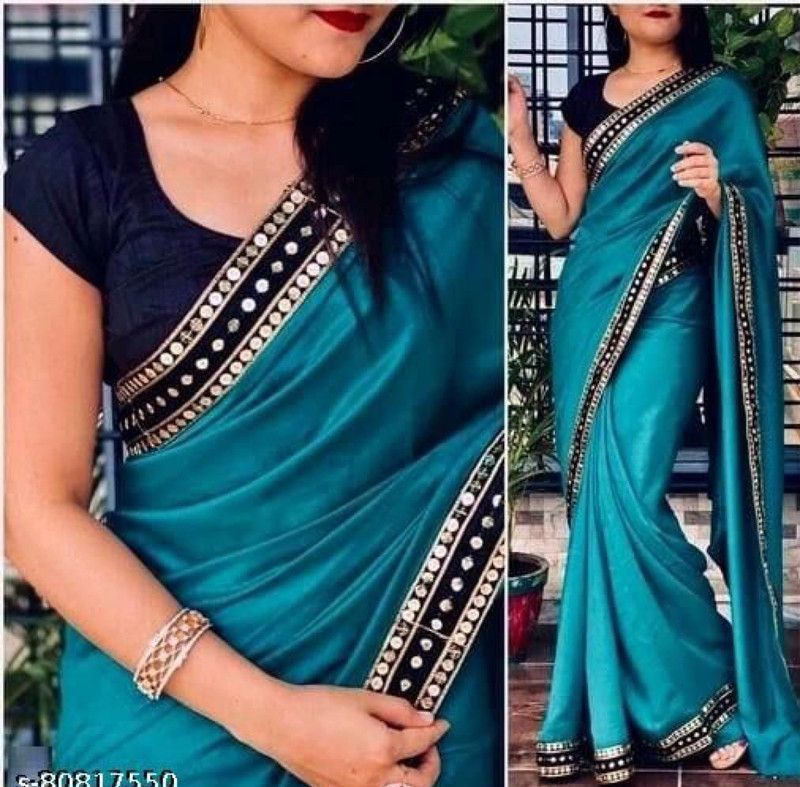 Fashion Jute Silk Saree  (Dark Green)