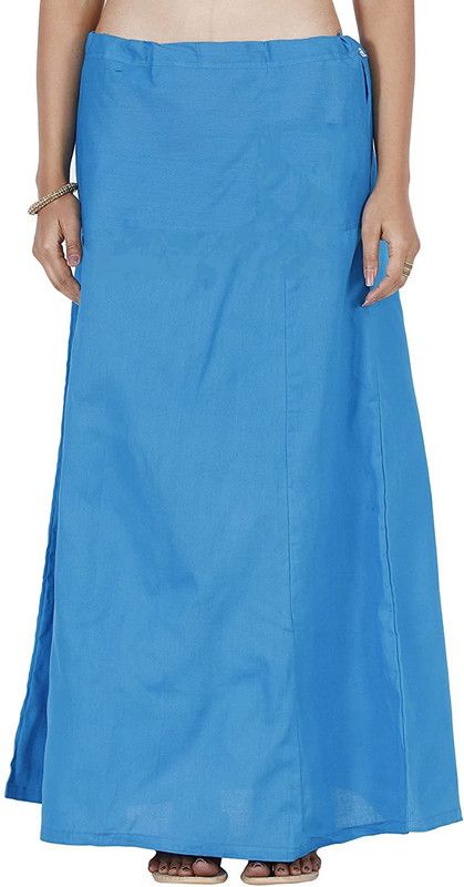Carezone 100% PURE COTTON SKY BLUE PETTICOAT FOR WOMEN (INSKIRT) Pure Cotton Petticoat  (Free)