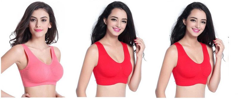 Pack of 3 Women Sports Non Padded Bra  (Pink, Red)