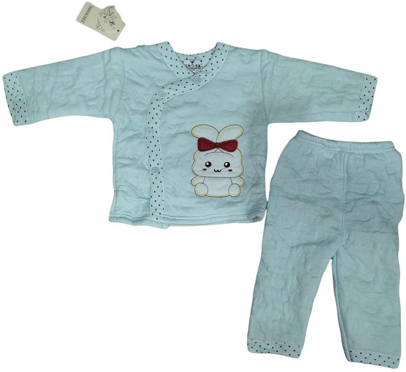 Baby Boys & Baby Girls Casual Top Top, Pyjama  (Blue)