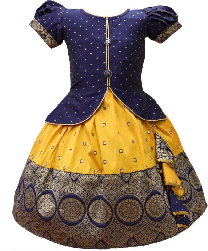 Baby Girls Lehenga Choli Ethnic Wear Embellished Lehenga & Kurta  (Multicolor, Pack of 1)