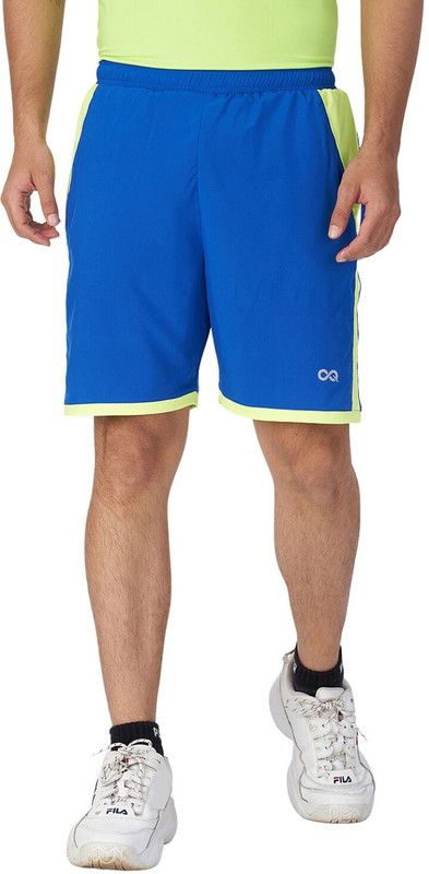 Striped Men Blue Gym Shorts