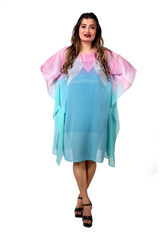 Women Kaftan Light Blue Dress