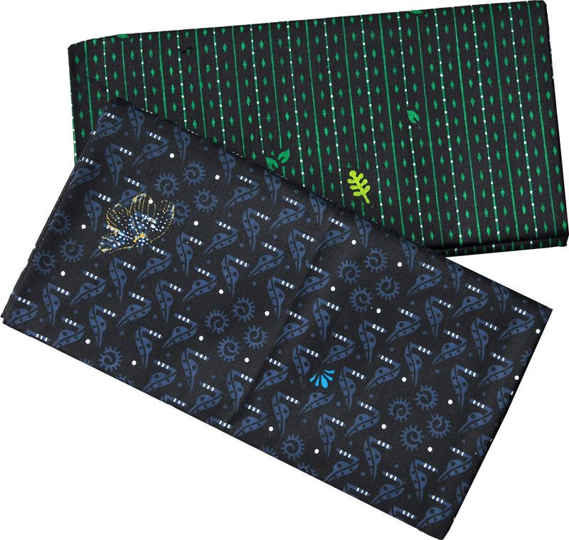 RETRO Printed Green, Dark Blue Lungi