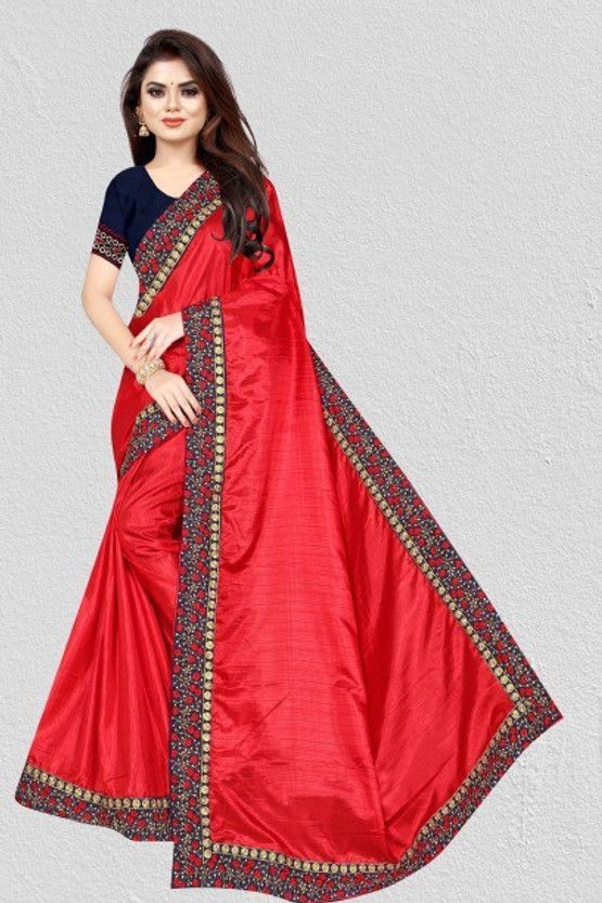 Self Design Bhagalpuri Jute Silk Saree  (Red)