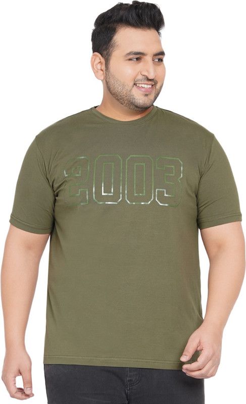 Men Printed Round Neck Reversible Cotton Blend Green T-Shirt